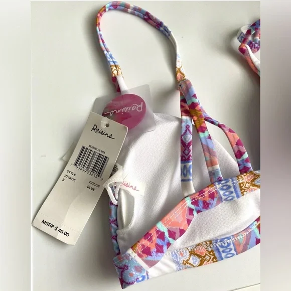 Swimwear Bikini set S Raisins Mai Tai 2 Pc Tribal Colorful Swimsuit Cheeky NEW - Picture 8 of 8